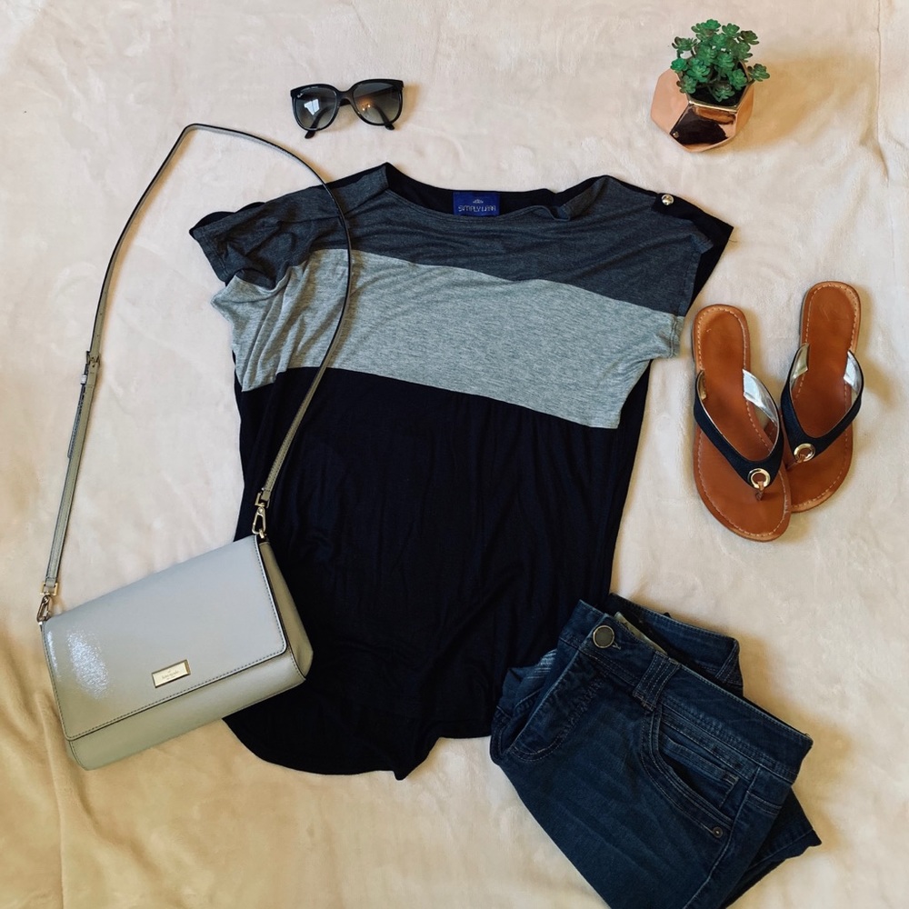 ✨Cute Block Print Top